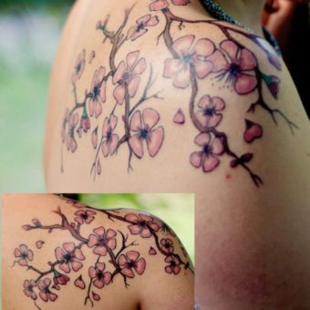 Cherry Blossoms Tattoos for women