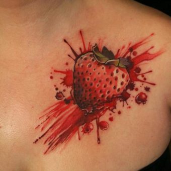Strawberries Tattoos for women