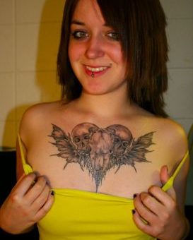 angel tattoos on chest