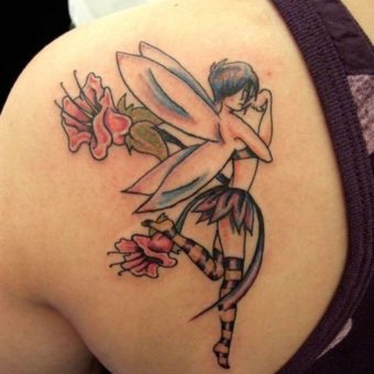 angel tattoos back