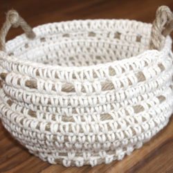 free crochet rope basket patterns