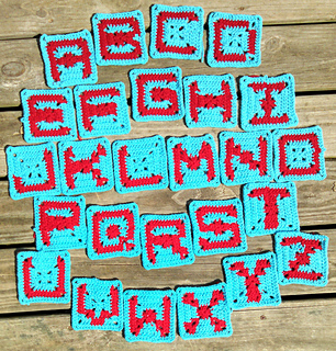 Crochet Alphabet Square Patterns 