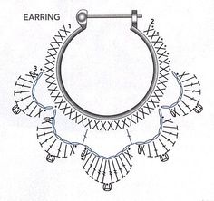 Crochet Earring Pattern Diagram