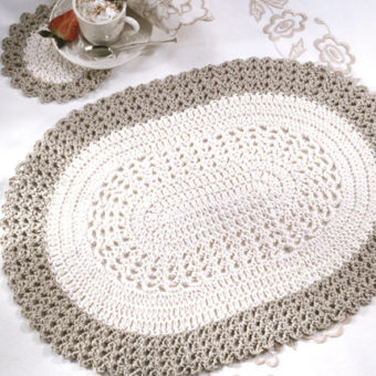 crochet oval placemat pattern free