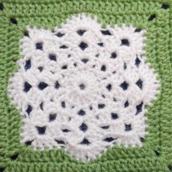 Crochet Snowflake Square Pattern