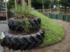 used tire planters