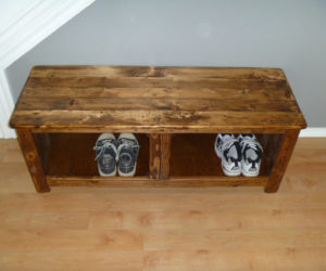 shoe rack from pallet