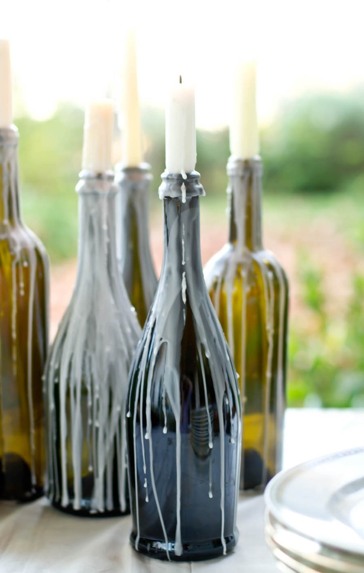 27 Ideas on How to Make Wine Bottle Candle Holders