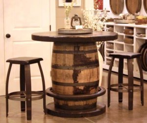 Wine Barrel Pub Table