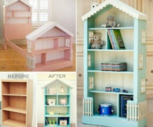 how to make a dollhouse bookcase