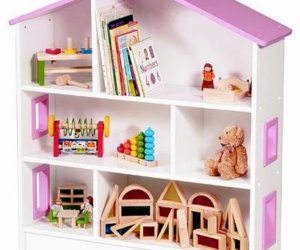 dollhouse bookcase with doors