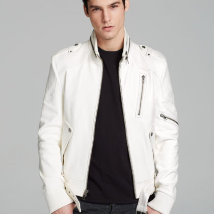 13 White Leather Jackets For Men - Patterns Hub